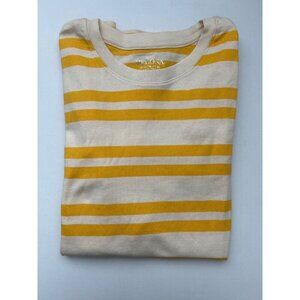 Merona Yellow White Ultimate LS Striped Shirt Top M